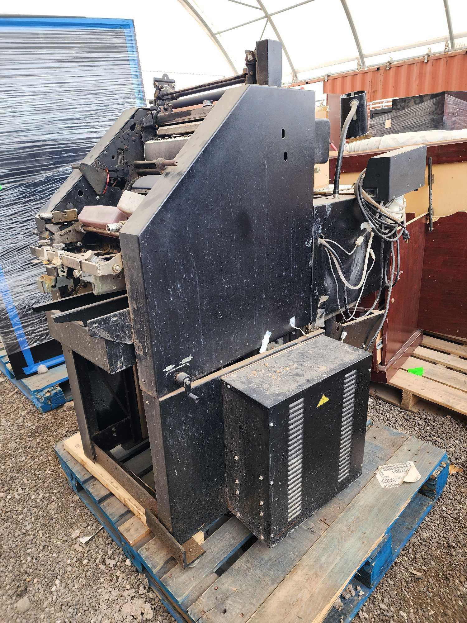 AB Dick 9910 Single Color Offset Printing Press, (1) Box w/ Printing Press Parts