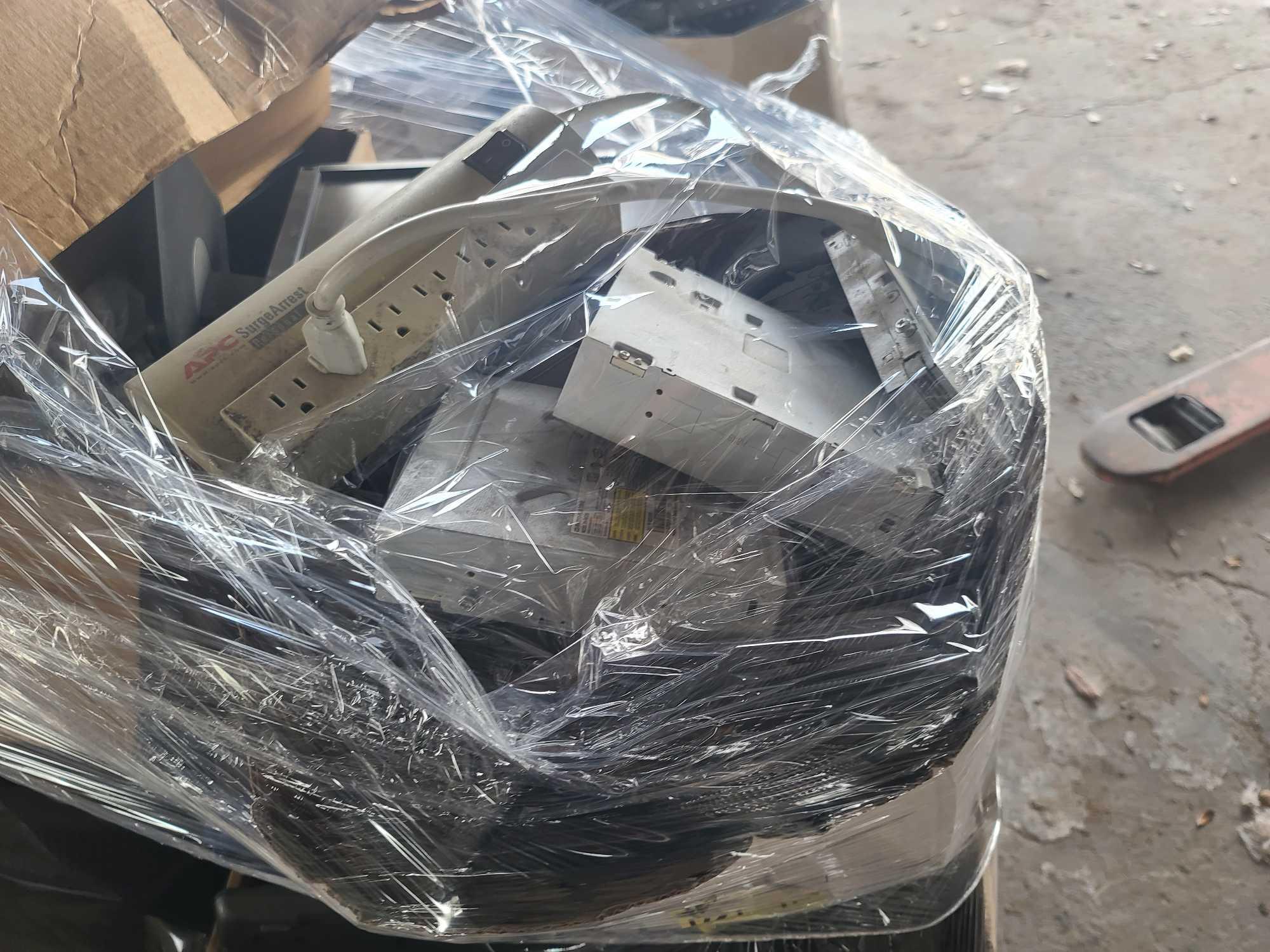 Pallet of Monitors, Keyboards, Misc. Electronics