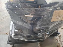 Pallet of Monitors, Keyboards, Misc. Electronics