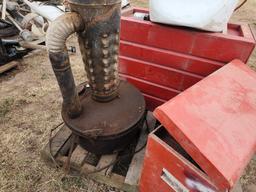 Group of Misc. Smudge Pot, Toolboxes, Work Cabinets, Etc.