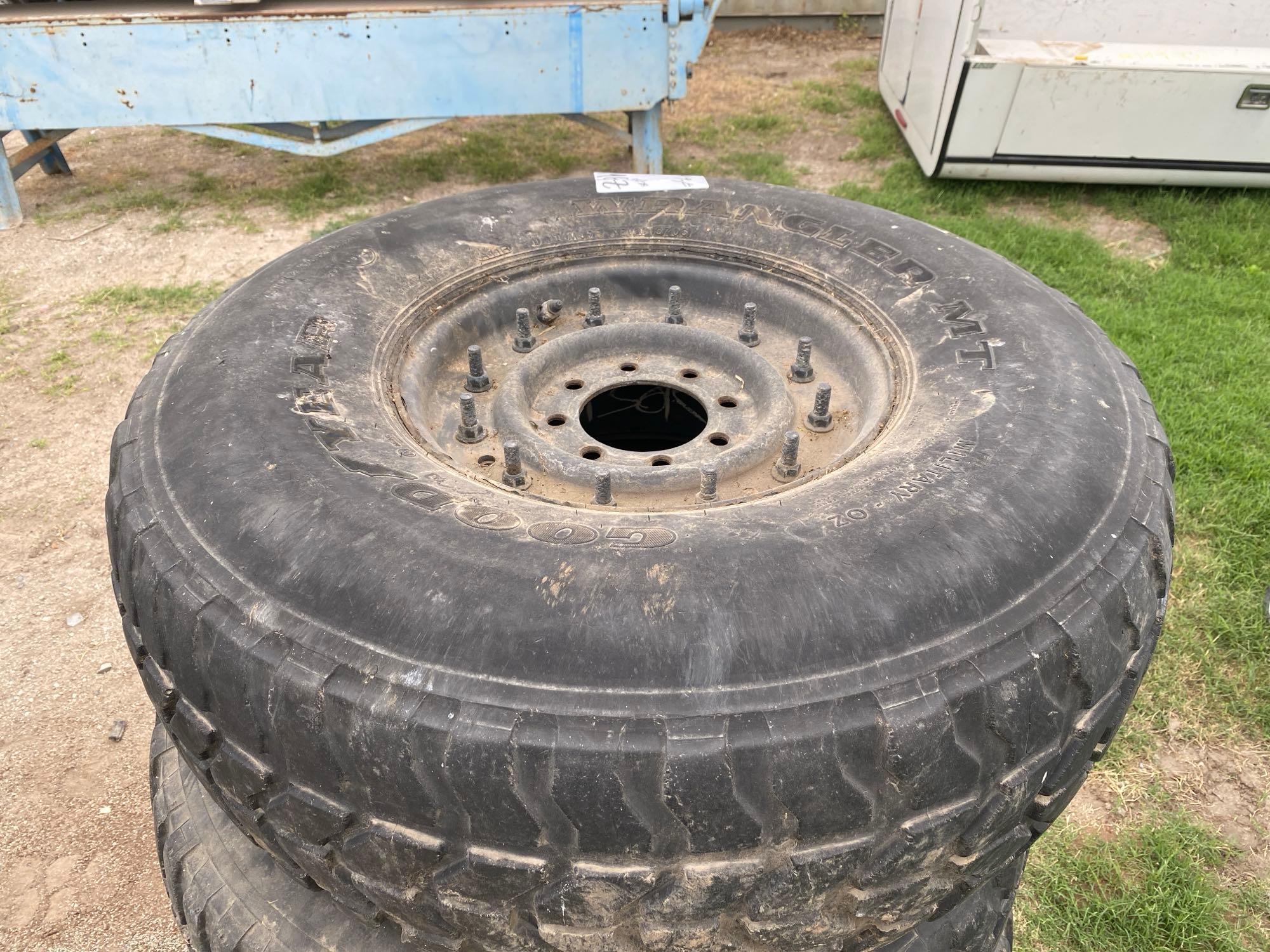 (4) Wrangler Tires Size 37x12.50R16.5LT