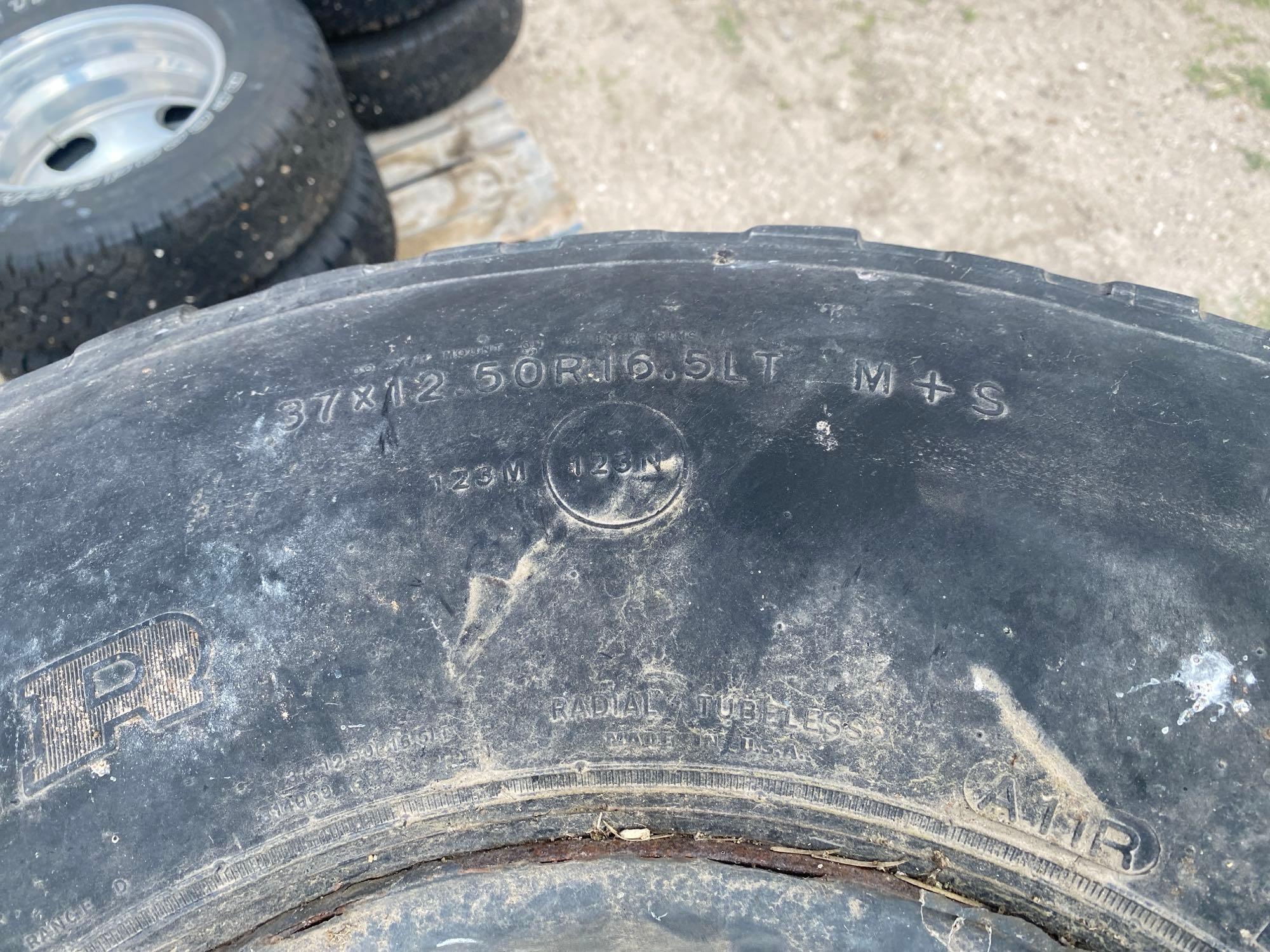 (4) Wrangler Tires Size 37x12.50R16.5LT