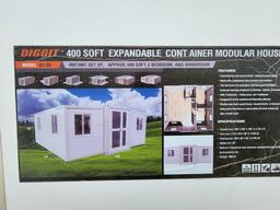 2024 Unused Diggit Model DT-20 400 Sq. Ft. Expandable Container Modular House Door Has Broken Glass)
