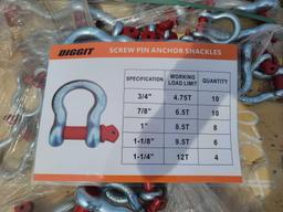 2024 Unused Diggit X28 Screw Pin Anchor Shackles (Total Qty. of 38)
