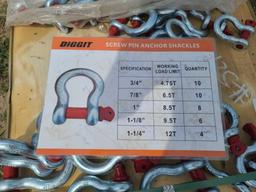 2024 Unused Diggit X28 Screw Pin Anchor Shackles (Total Qty. of 38)