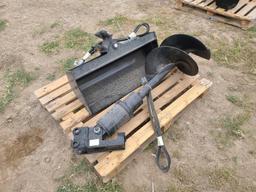 2024 Unused MIVA 16 In. Excavator Auger and 32 In. Excavator Bucket Attachments