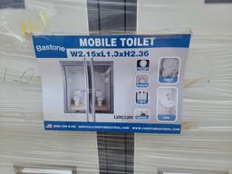 2024 Unused Bastone 110/220V 2 Private Stalls Portable Mobile Toilet with Sink