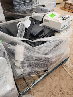 Group of Assorted Printers, Monitors, Misc. Items on 2 Pallets