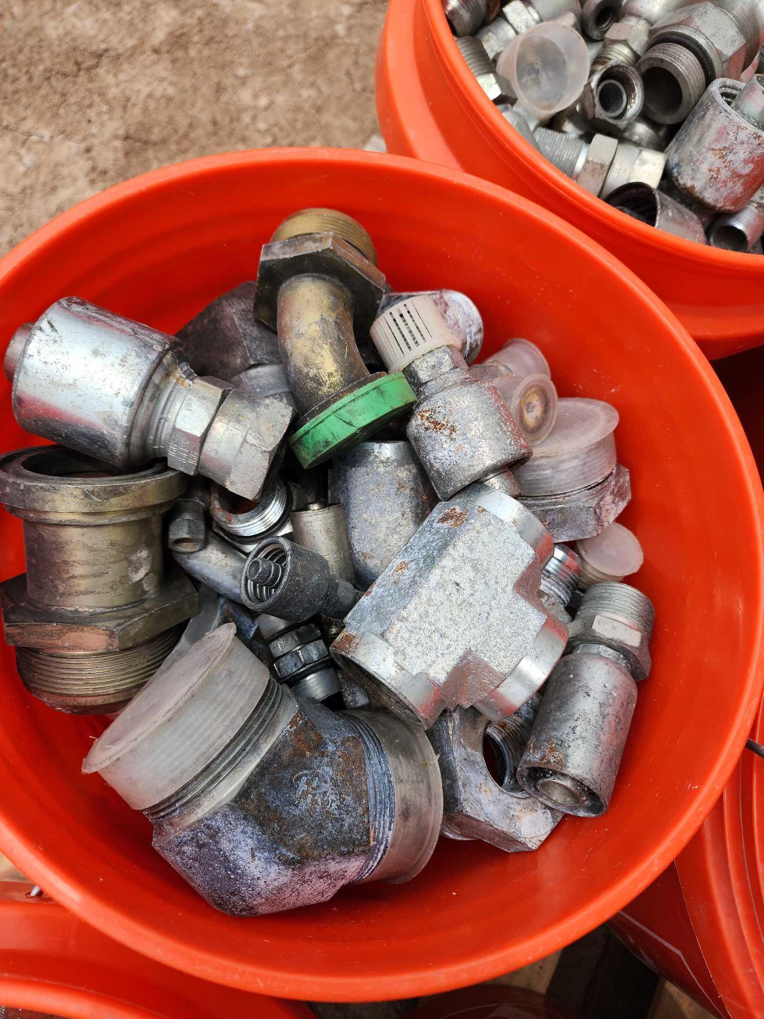Group of Buckets w/Hydraulic Fittings