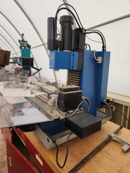 ProLight CNC Benchtop Machine, (2) Metal Book Shelves, Intelitek Scorbot-ER 4U Robot Arm, Plus