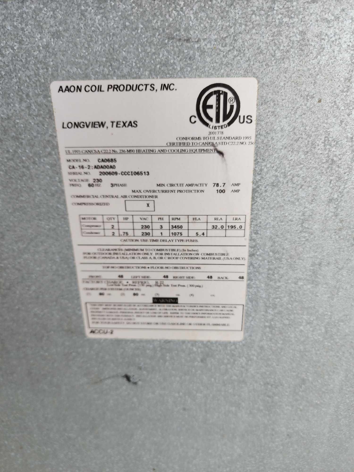 (3) AAON Inc Condenser Coil P/N C33531 for Circuit 1