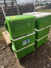 Group of Green Coleman Party Stacker Cooler, Group of Kitchen Tupperware, Plus,