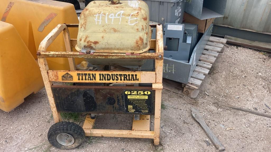 Titan Industrial Generator, Model: TG-6250, Srl# 17827