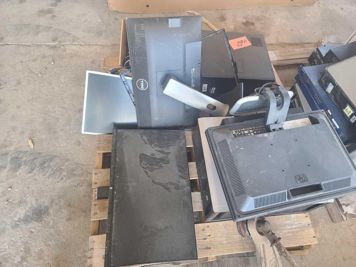 GE Refrigerator, Art Steel 7 drw, Shredder, Fujitsu Scanners, Dell Tower, Monitor, LED Display