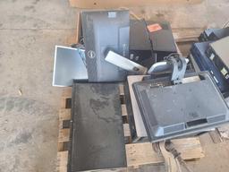 GE Refrigerator, Art Steel 7 drw, Shredder, Fujitsu Scanners, Dell Tower, Monitor, LED Display
