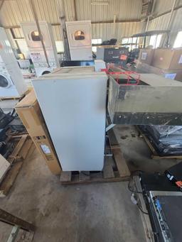 GE Refrigerator, Art Steel 7 drw, Shredder, Fujitsu Scanners, Dell Tower, Monitor, LED Display