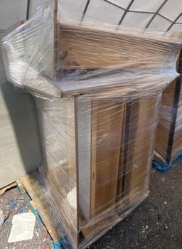 (1) Pallet w/ Jonti Craft Wooden Imagination Dry-Erase Boards with Storage Cubbies