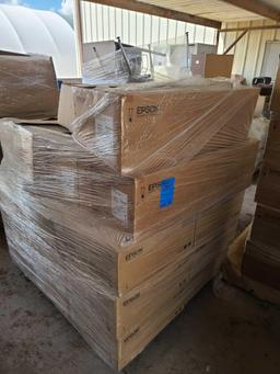 (1) Pallet w/ Epson...EB-L210SW PowerLite MultiLite Projectors and Short Throw Projector Wall Mounts