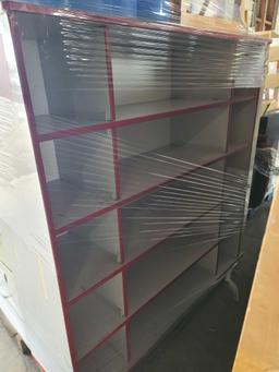 (1) Pallet w/ (2) Filing Cabinets, (2) Wooden Cubbies w/ Coat Hooks,etc.