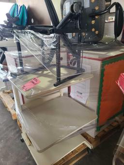 (2) Pallets w/ (3) Cabinets, (1) Bulletin Board, (1) White Board,etc.