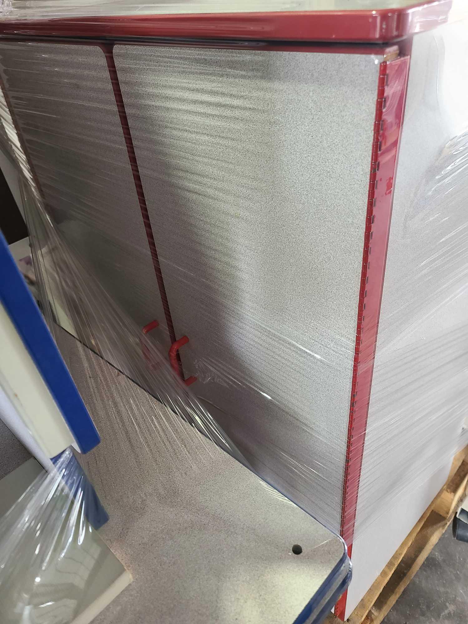 (2) Pallets w/ (3) Cabinets, (1) Bulletin Board, (1) White Board,etc.