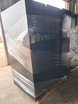 (3) 2-Door Black Storage Cabinets on Pallet