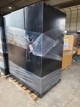 (3) 2-Door Black Storage Cabinets on Pallet