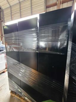 (3) 2-Door Black Storage Cabinets on Pallet