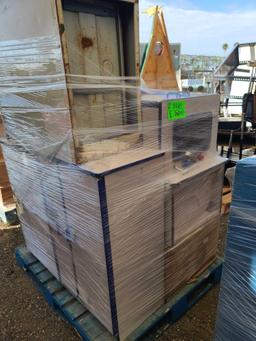(1) Pallet w/ (1) File Cabinet, Play and Pretend Kitchen
