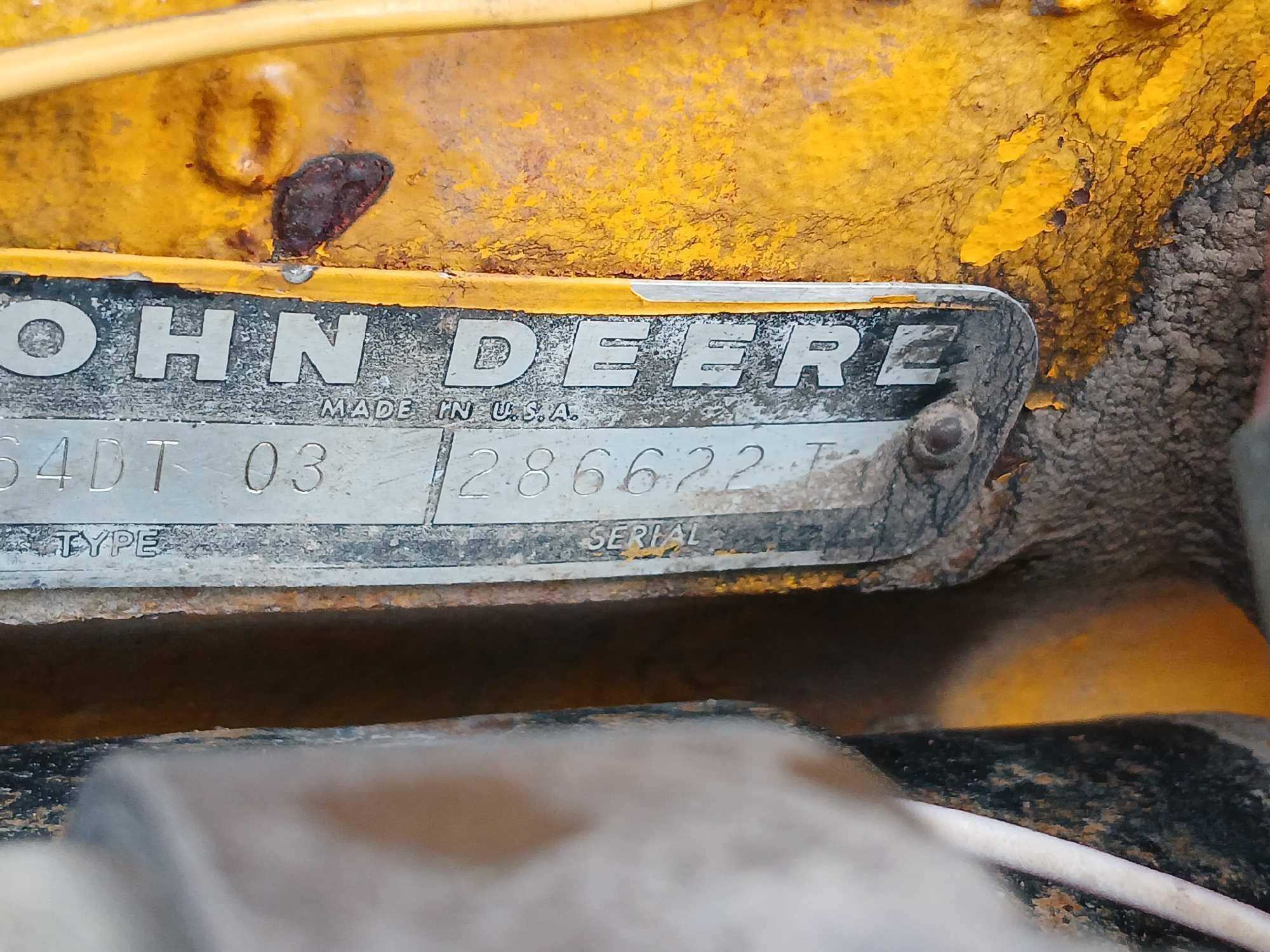 John Deere 310 Backhoe Loader, Srl.#286622T, *RECEIPT SERVES AS BILL OF SALE
