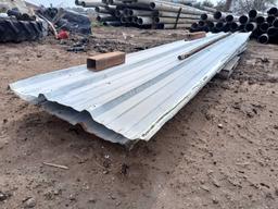 Group of Aluminum Corrugated Tin Sheets