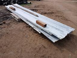 Group of Aluminum Corrugated Tin Sheets