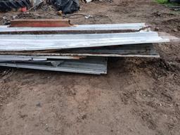 Group of Aluminum Corrugated Tin Sheets
