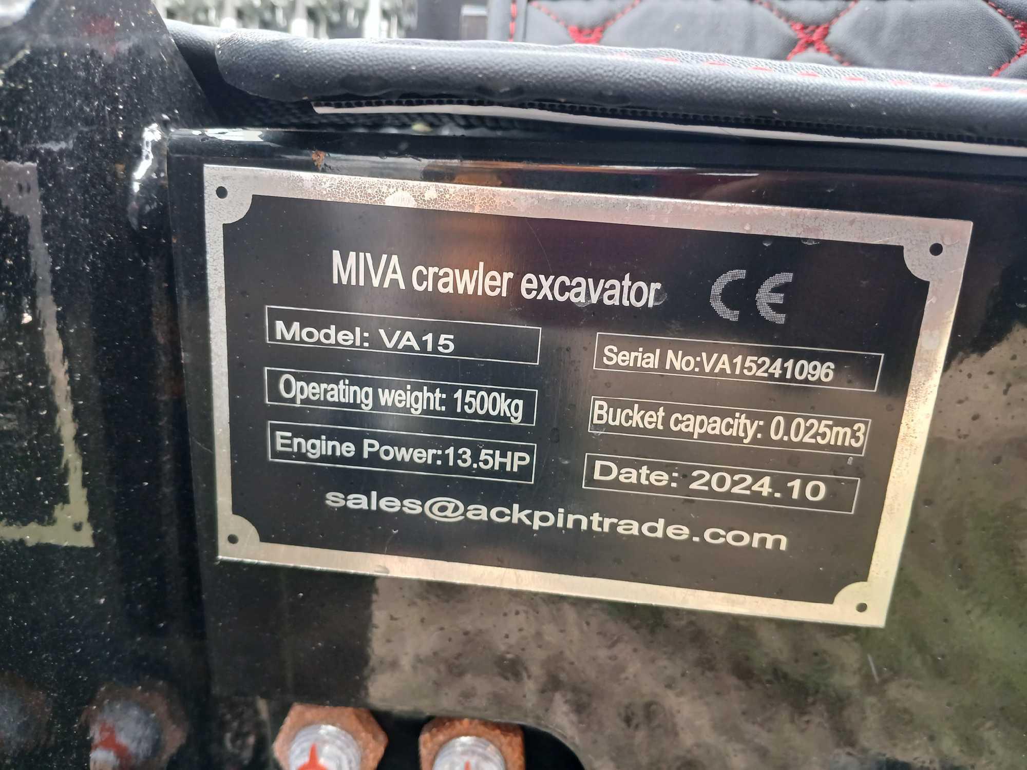2024 Unused MIVA VA15 Mini Crawler Excavator, Srl.#VA15241096