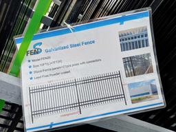 Group of (20) 2024 Unused Model FEN20 Galvanized Steel Landscape Fencing