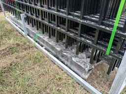 Group of (20) 2024 Unused Model FEN20 Galvanized Steel Landscape Fencing