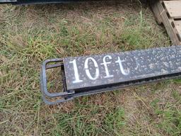 Pair of 10'ft. Forklift Extension Rods on Pallet...