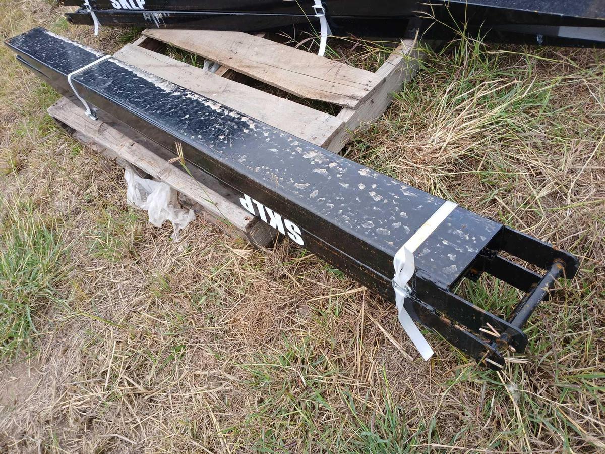 Pair of SKLP 7'ft. Forklift Extension Rods on Pallet