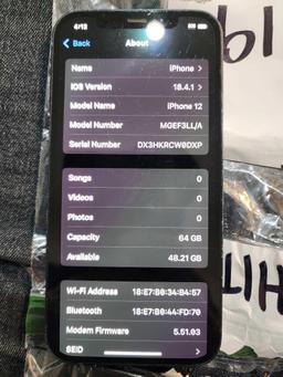 Apple iPhone 12, Srl.# DX3HKRCW0DXP