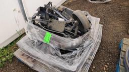 Group of Intech LiteRider Golf Carts, Misc. Iron Frames w/ Cylinder Pipes on Pallet