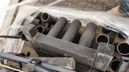 Group of Intech LiteRider Golf Carts, Misc. Iron Frames w/ Cylinder Pipes on Pallet