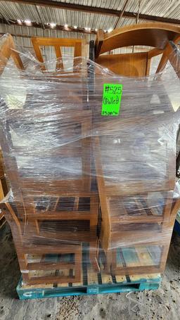 (1) Pallet w/ Wooden Desk Chairs