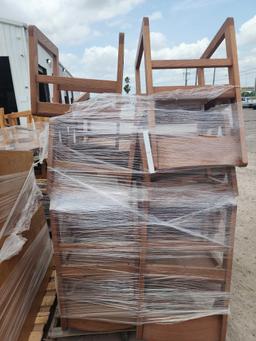 (1) Pallet w/ Group of Wooden Chairs