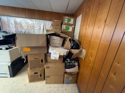 Group of Boxes w/ Desktop Office Phones, (1) Nortel Network Expansion Unit. OFFSITE: BROWNSVILLE,