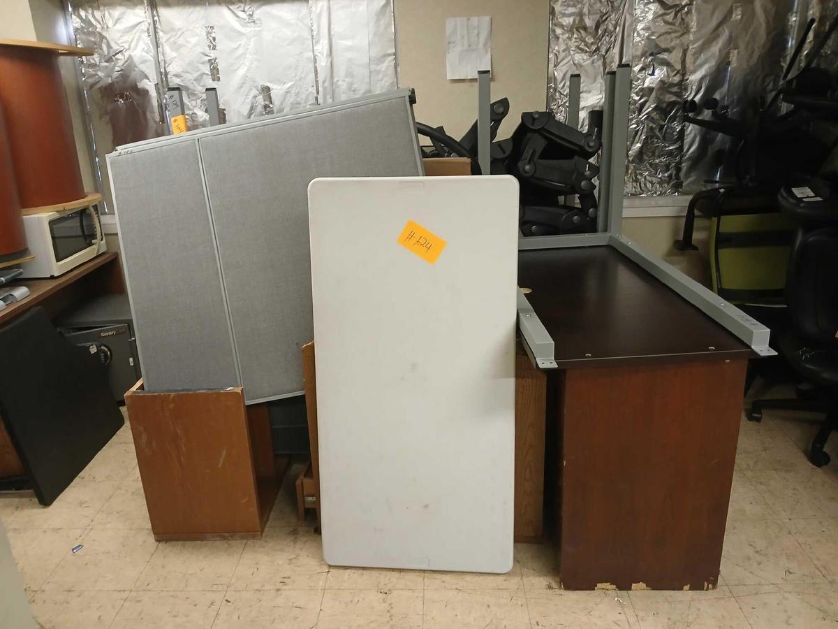Group of Office Desks, (1) Folding Table, (1) 2-Drawer Lateral Cabinet, etc.OFFSITE: BROWNSVILLE,TX