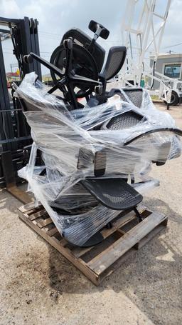Group of Rolling Office Chairs on Pallet