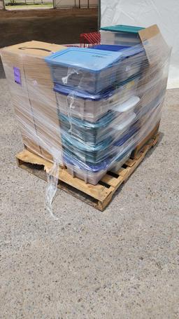 Bins w/ Class Set Reading Books, Educational Learning Board Games on Pallet
