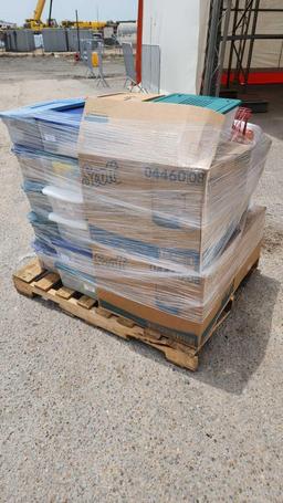 Bins w/ Class Set Reading Books, Educational Learning Board Games on Pallet
