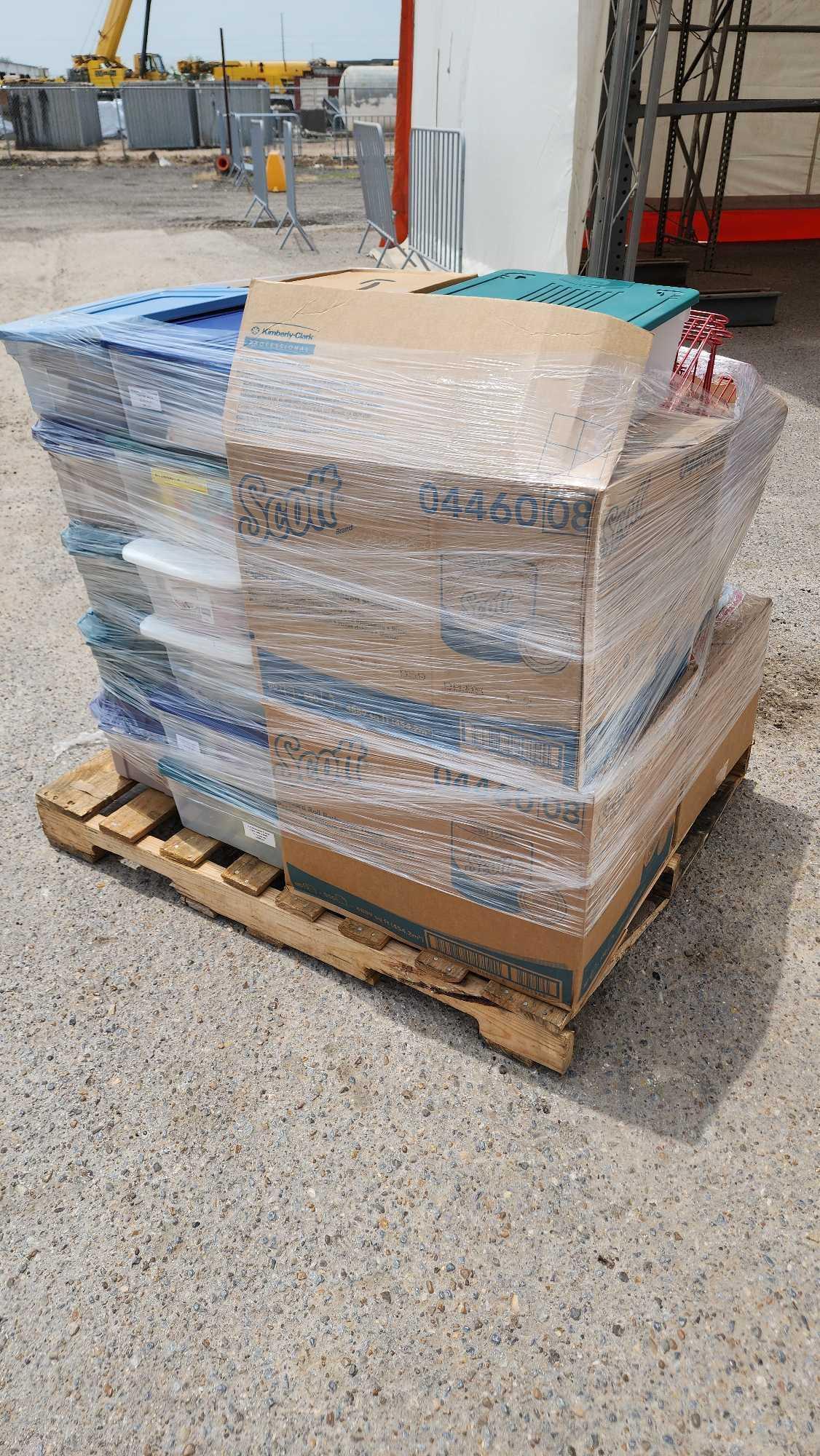 Bins w/ Class Set Reading Books, Educational Learning Board Games on Pallet