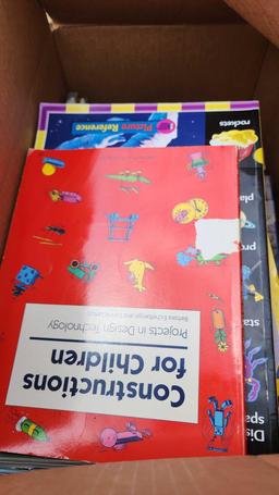 (1) Pallet w/ Flashcards, Microscopes, 3D Shapes, Educational Textbooks